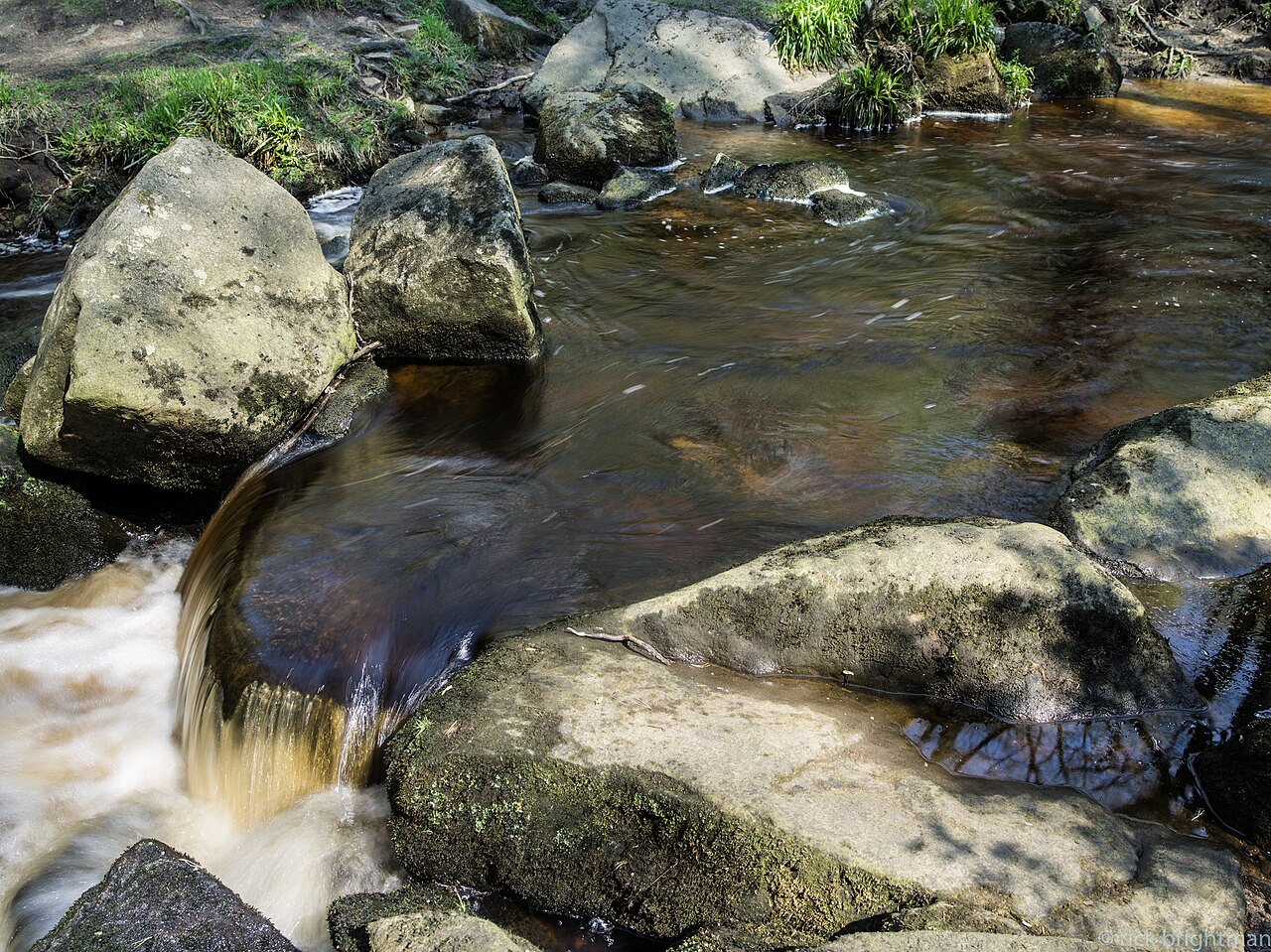 Woodland stream at Padley Gorge